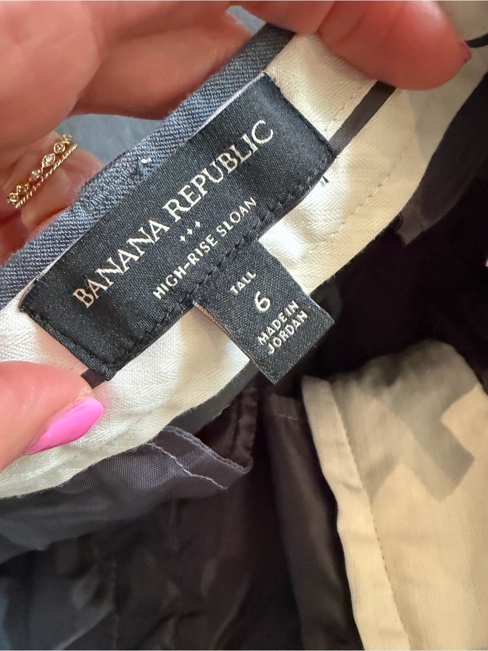 Banana Republic High-Rise Sloan Skinny Pants Slate Gray - Size 6 Tall - Picture 3 of 4